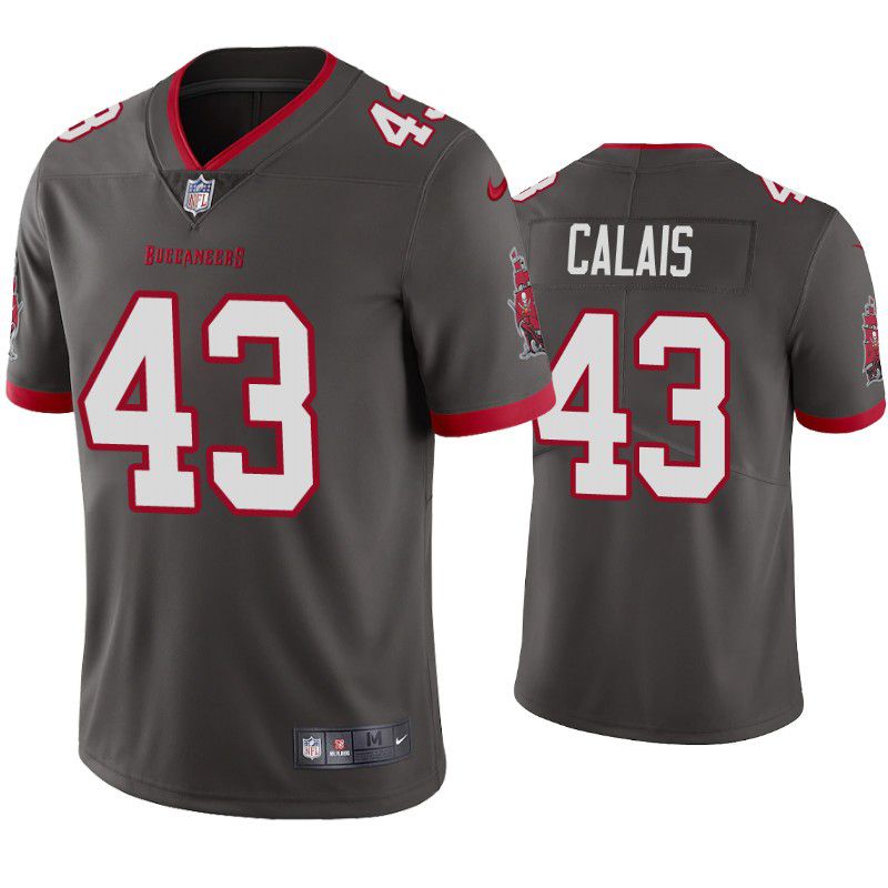 Men Tampa Bay Buccaneers #43 Raymond Calais Nike Grey Vapor Limited NFL Jersey->tampa bay buccaneers->NFL Jersey